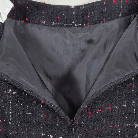 NEW Harris Wallace Skirt Clueless Preppy Plaid Tweed Mini Metallic A-Line Sz 12 - Picture 6 of 10